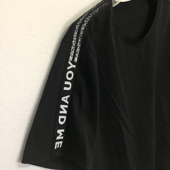 Giorgio Armani You And Me Black Crew Neck T-Shirt  Size L - Picture 6 of 10